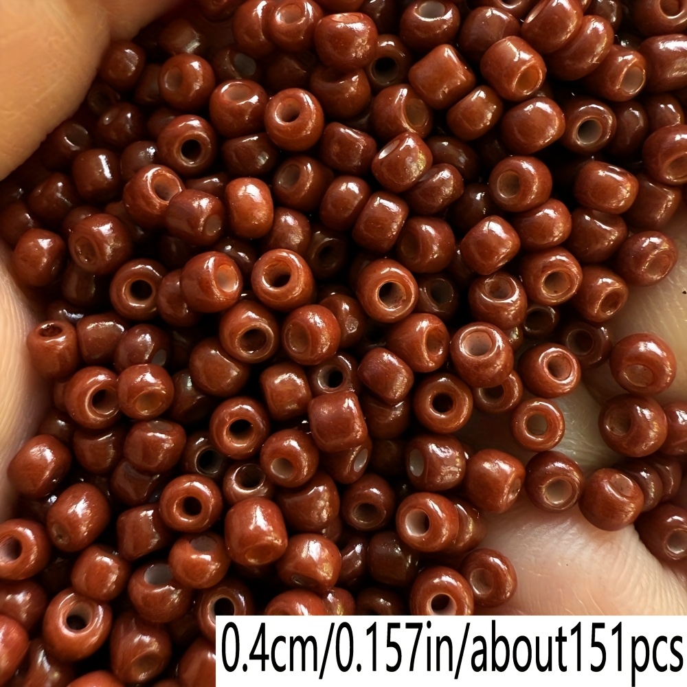 Brown Millet Glass Seed Beads for Jewelry Making, High-Quality Craft Materials